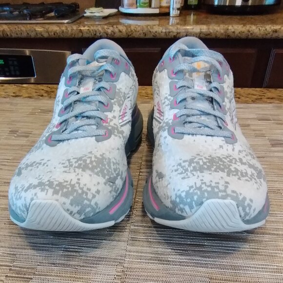 Brooks Ghost 15 Womens Running Shoes White/Oyster/Oriole Size 10.5 - Picture 8 of 15